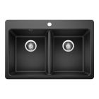 Kitchen Sink - Corence - 2 Bowls - 1 Hole - Silgranit - Anthracite - 30" x 20.5 x 8"
