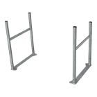 Pair of galvanized metal legs for Polynox tipping drinker