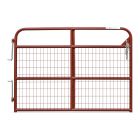 True North Light Farm Gate with Mesh - 20-Gauge - Red - 6'