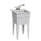 All-In-One Classic Laundry Sink with Faucet - 18" x 24 1/2" x 32" - Granite