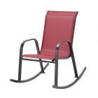 Chaise berçante de patio, 63 x 95 x 63 cm, rouge