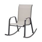 Chaise berçante de patio, 63 x 95 x 63 cm, gris