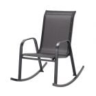 Chaise berçante de patio, 63 x 95 x 63 cm, noir