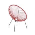 Accent Rattan Chair - 76 cm x 89 cm x 72 cm - Red