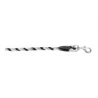 Lead rope silver, black and white of 200 cm