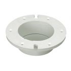 PVC/BNQ Toilet Closet Flange - 4" - Hub - White