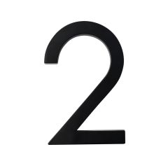 Designer Style House Number #2 - Matte Black - 5"