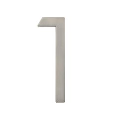 Designer Style House Number #1, Satin Nickel - 5"