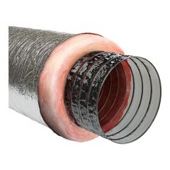 Conduit d'air en polyester à deux plis, 8" x 25'