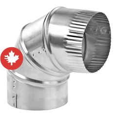 Coude aluminium réglable à 90°, 4"