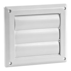 Capuchon de ventillation à volets, blanc, 4"