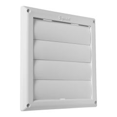 Capuchon de ventillation à volets, blanc, 6"