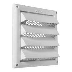 Capuchon d'entrée d'air avec grille de plastique, blanc