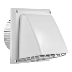 Capuchon de ventilation 4", avec tuyau longueur 3", blanc