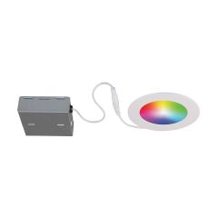 Luminaire encastré à DEL intelligent Wifi RVB COLORS de 4 po- Blanc