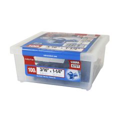 Concrete Screws - Hex Head 3/16" (+ Drill Bit + Socket Drive 1/4") (100)