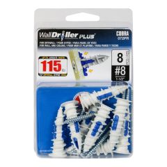 WallDriller PLUS #8 (4 mm) Anchors + screws (8)