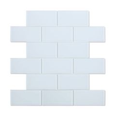 2X Faster Peel and Stick tile - CHARDONNAY - Glass - 11.73 x 11.73 x 0.2 in