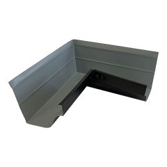 Gutter Interior Corner - Galvanized Steel - Black