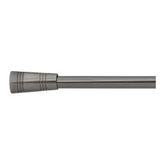 Extensible Metal Curtain Rod Set 28"-48" - Gunmetal Trumpet