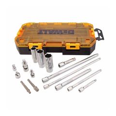 15-Piece 1/4" (6.35 mm) and 3/8 (9.52 mm) Drive Tool Accessory Set