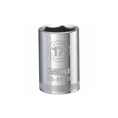 17 mm - 6 Point Short 1/2" Drive Socket