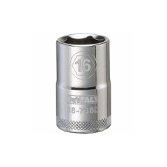 16 mm - 6 Point Short 1/2" Drive Socket