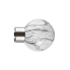 Extensible Metal Curtain Rod Set 28"-48" - Marble - Grey