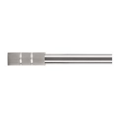 Extensible Metal Curtain Rod Set 28"-48" - Tube/Column - Nickel