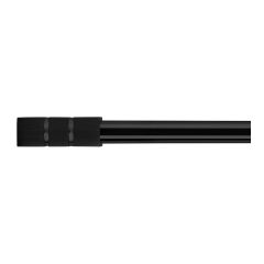 Extensible Metal Curtain Rod Set 48"-86" - Tube/Column - Black