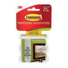 Command Medium Picture Hanging Strips - White - 24 Strips Per Pack