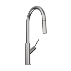 Robinet pour évier de cuisine avec bec amovible pivotant Svelta, acier inoxydable