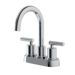 Robinet de lavabo Rafa, 2 poignées, acier inoxydable