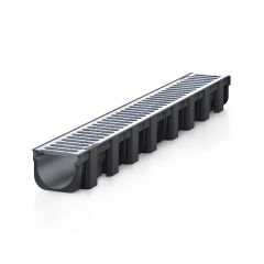 Top X Trench Drain with galvanized steel slotted grate