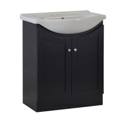 Meuble-lavabo Priam, 30", fini noir