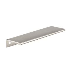 Contemporary Aluminum Edge Pull - 128 mm - Stainless Steel