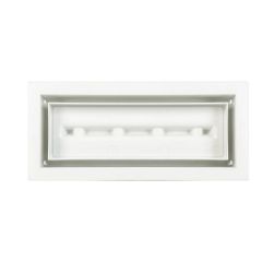 Évent de sol encadré, blanc, 3" x 10"