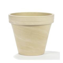 Pot standard en granit, blanc, 12 cm