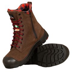 Bottes de sécurité à cap d’acier pour femmes, brun, grandeur 8