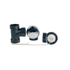 ABS Waste & Overflow with Stopper - Chrome