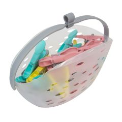 Plastic Basket with 36 Plastic Clothespins