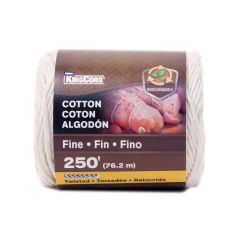 Corde en coton torsadée, naturel, fin x 250'
