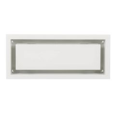 Évent mural encadré Aria Lite, blanc,  4" x 10"