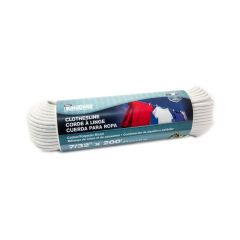Corde à linge en polyester et coton tressée en losange, 7/32" x 200'