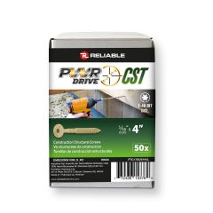 PWR DRIVE CST Structural screw - Oversized Flat Head - 5/16 in x 4 in, Box of 50