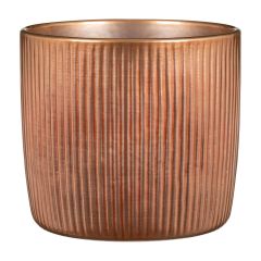 Cache-pot en céramique, cuivre, 13 cm