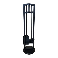 Ensemble d'outils de foyer, Kingston, 29", noir, 4 morceaux