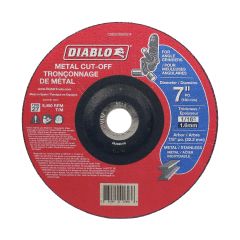 Cut-Off Grinder Wheel for Metal - 7" x 1/16" x 7/8"