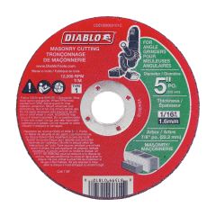 Cut-Off Grinder Wheel for Masonry - 5" x 1/16" x 7/8"