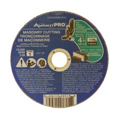 Cut-Off Grinder Wheel for Masonry - 4" x 1/16" x 5/8"